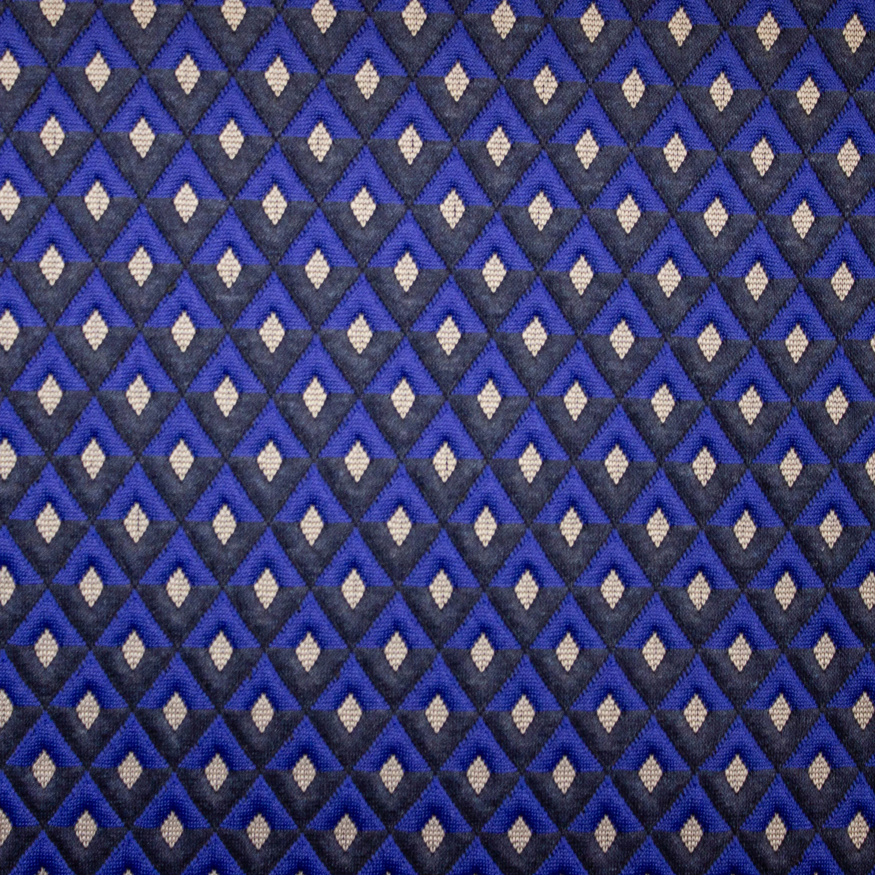 Jacquard brei viscosemengeling met ruitjes